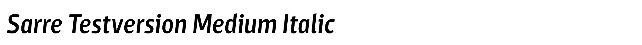 Sarre Testversion Medium Italic image